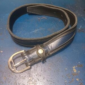 Hadfield Elegant Leather Black and Blue Women's Belt